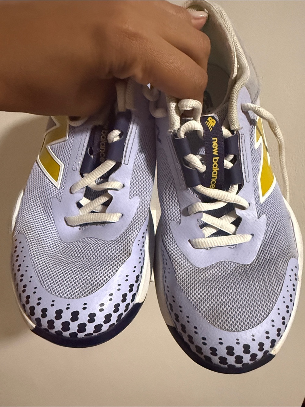 Youth New Balance sneakers lilac and gold (just need a wash)